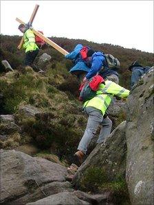 Crossing Simonside Hills near Rothbury on the Northumberland Leg. Photo: NorthernCross www.northerncross.co.uk