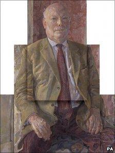 Julian Fellowes portrait by Daphne Todd