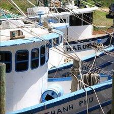 Ships in port in Alabama