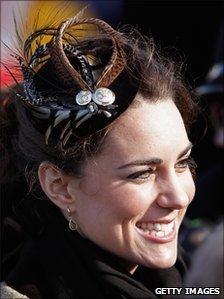 Kate Middleton wearing a fascinator