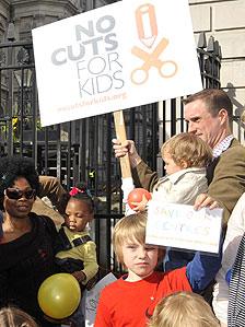 Children's services protest