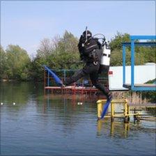 Gordon Anderson at the National Diving Site, Gildenburgh Water.