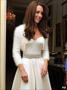 The Duchess of Cambridge in her evening dress