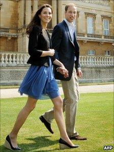 The Duke and Duchess of Cambridge at Buckingham Palace