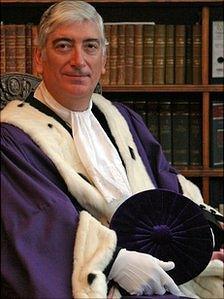 Sir Geoffrey Rowland in his official robes