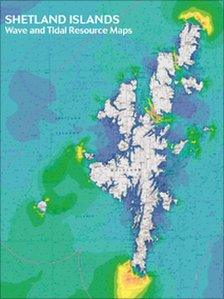 Wave and tidal resource map (Courtesy of British Crown and Seazone Solutions Ltd - derived in part from material obtained from the UK Hydrographic Office with the permission of HM Stationery Office and the UK Hydrographic Office)