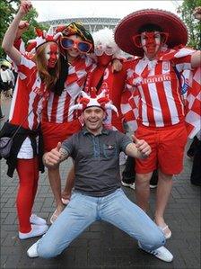 Stoke City fans show their support