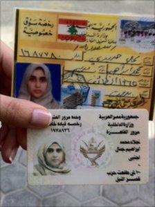 Najla Hariri's driving licence