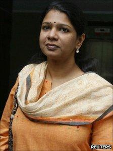 MP Kanimozhi leaves for court from her home in Delhi on 20 May 2011