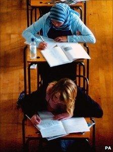 Pupils sitting exams