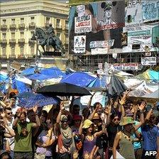 Protest in Puerta del Sol, Madrid, 29 May 11