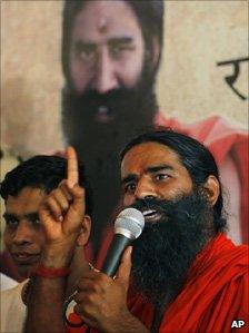 Baba Ramdev on stage