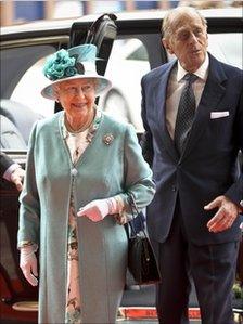 The Queen and Prince Philip at the Wales Millennium Centre