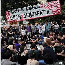 Anti-austerity protest in Athens, 7 Jun 11