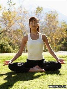 Woman doing yoga