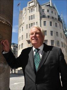 Lord Patten outside BBC Broadcasting House, London, on his first day as the new BBC Trust Chairman, May 3rd 2011