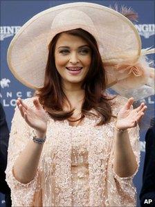 Aishwarya Rai at the Prix de Diane horse race, in Chantilly, West of Paris, in France on 12 June 2011