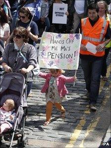 Marchers in Liverpool