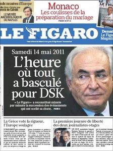 Front page of le Figaro, as reproduced by Le Monde, 1 July