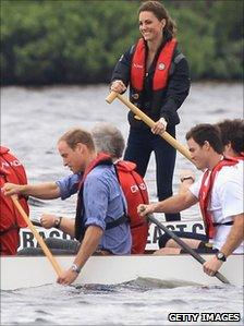 The Duchess and Duke of Cambridge on Dalvay Lake