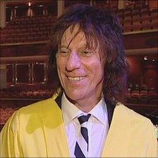 Jeff Beck after receiving his honorary degree