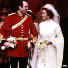 Princess Anne and Captain Mark Phillips