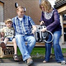 Matthew Green with his wife Gill and son Dylan