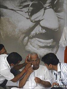 Anna Hazare on hunger strike