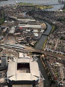 The River Taff running through Cardiff