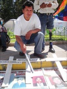 Victim's brother Juan Patricio Quispe Mamani