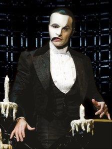 Ramin Karimloo as the Phantom in a scene from the Phantom of the Opera sequel Love Never Dies