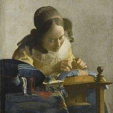 The Lacemaker (1669-70) by Johannes Vermeer. Courtesy of Reunion des Musees Nationaux/Gerard Blot