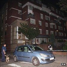 The scene of shooting in North Kensington