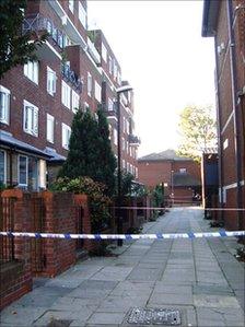 John Fearon Walk, where three teenagers were shot, near Queen's Park station in north-west London