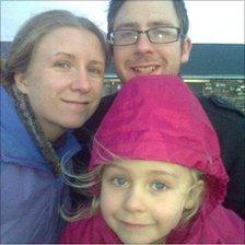 Karin Davies and Steven Livingston with their daughter, Janie