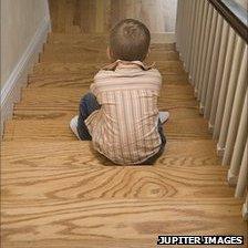 Boy on stairs