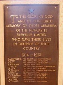 Memorial plaque