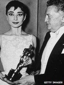 Audrey Hepburn and Jean Hersholt