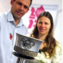 The 1948 torch with Mark & Sarah Henton