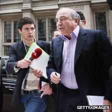 Boris Berezovsky arriving at court, 4 Oct 11