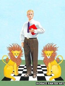 Evangelist with Lions by Horace Panter