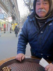 Chestnut seller, Budapest