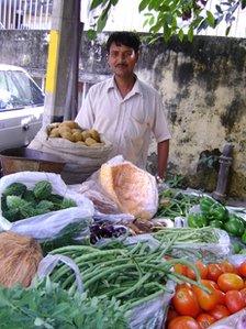 Delhi vegetable seller