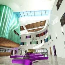 Artist's impression of inside new Inverness College UHI