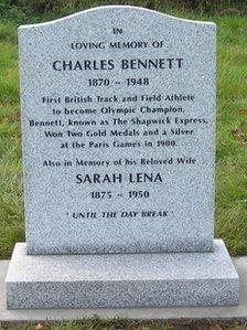 Charles Bennett's new gravestone new