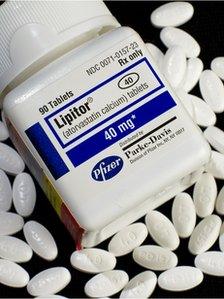 A prescription bottle of Lipitor tablets made by Pfizer