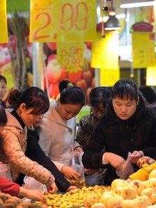 Ladies at a market