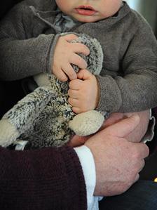 Baby Ruby with her dad