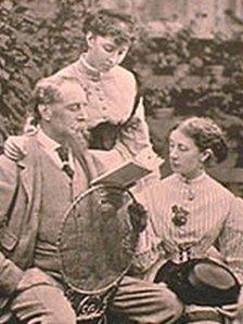 Dickens with his daughters