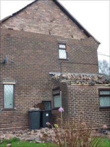 Damaged property in Newcastle-under-Lyme, Staffordshire